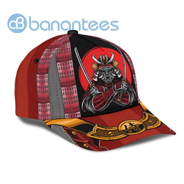 Samurai Red Moon All Over Printed 3D Cap Product Photo