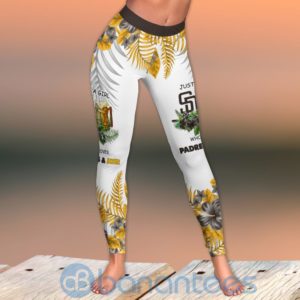 San Diego Padres Girl Leggings And Criss Cross Tank Top For Women Product Photo