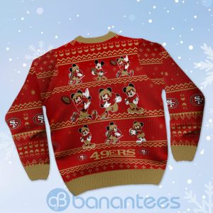 San Francisco 49ers Mickey Mouse Ugly Christmas 3D Sweater Product Photo