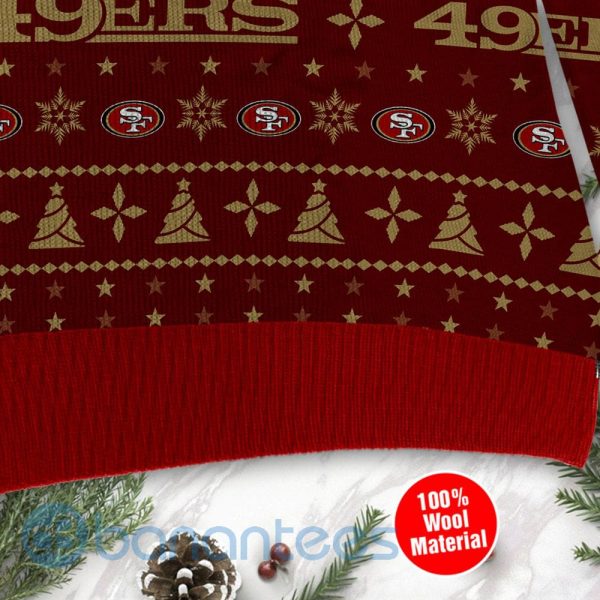 San Francisco 49ers Santa Claus In The Moon Ugly Christmas 3D Sweater Product Photo