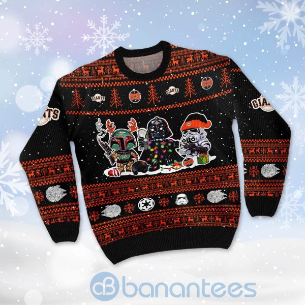 San Francisco Giants Star Wars Ugly Christmas 3D Sweater Product Photo