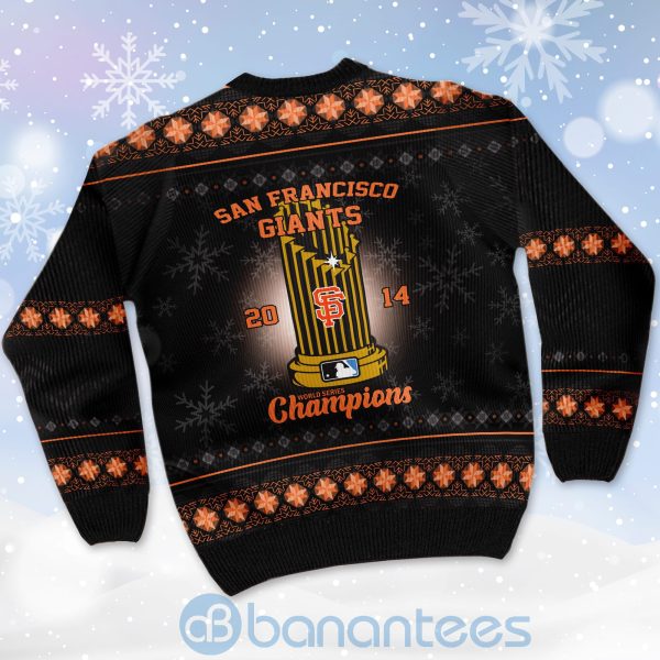 San Francisco Giants World Series Champions Ugly Christmas 3D Sweater Product Photo