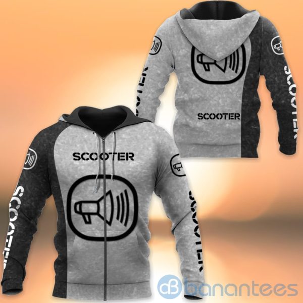 Scooter Music Band Grey All Over Printed Hoodies Zip Hoodies Product Photo