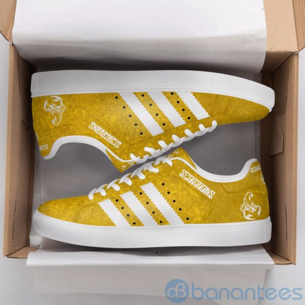 Scorpions Band Gold Low Top Skate Shoes Product Photo