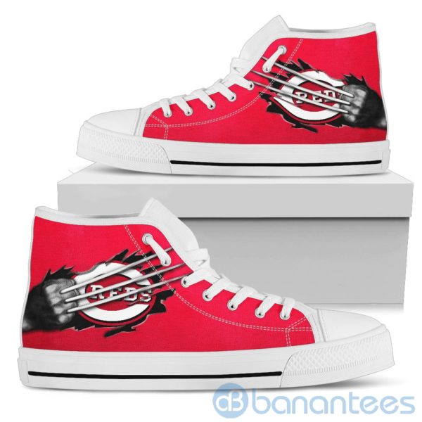 Scratches Claws Cincinnati Reds High Top Shoes Product Photo