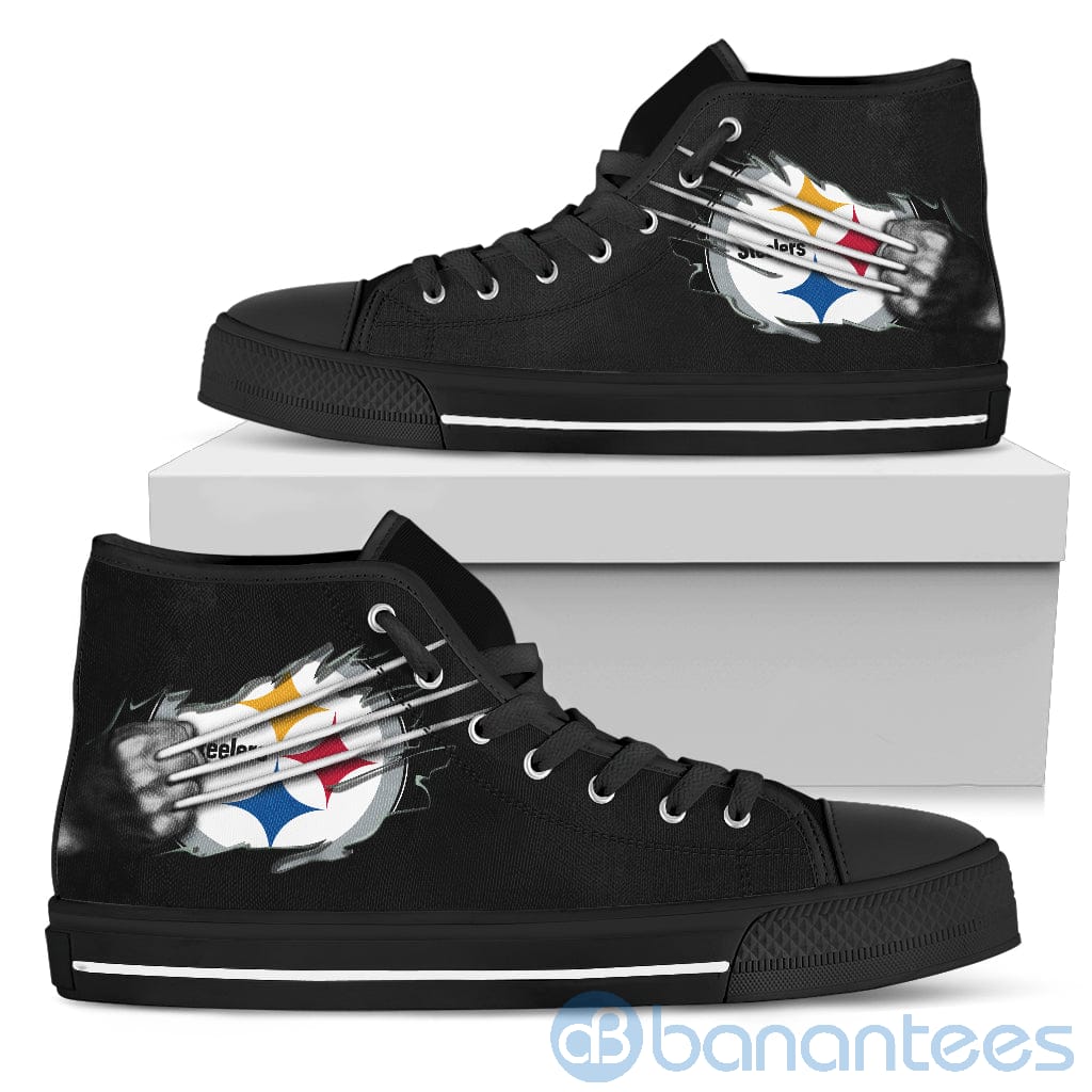Scratches Claws Pittsburgh Steelers High Top Shoes