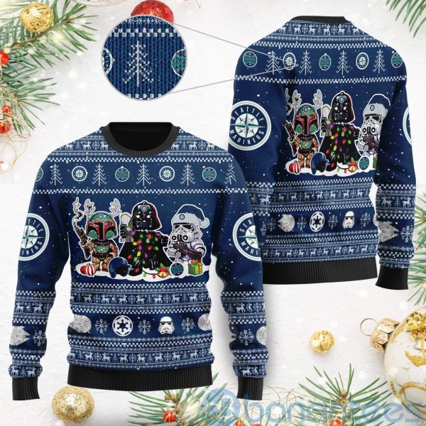 Seattle Mariners Star Wars Ugly Christmas 3D Sweater Product Photo