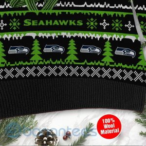 Seattle Seahawks Jack Skellington Halloween Ugly Christmas 3D Sweater Product Photo