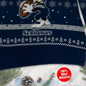 Seattle Seahawks Mickey Mouse Funny Ugly Christmas 3D Sweater Product Photo