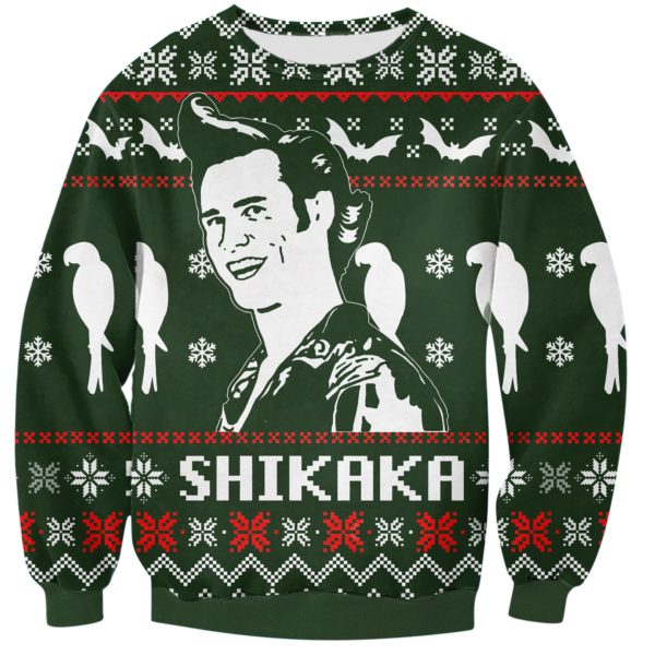 Shikaka Knitting Print Ugly Christmas All Over Printed Sweatshirt Product Photo