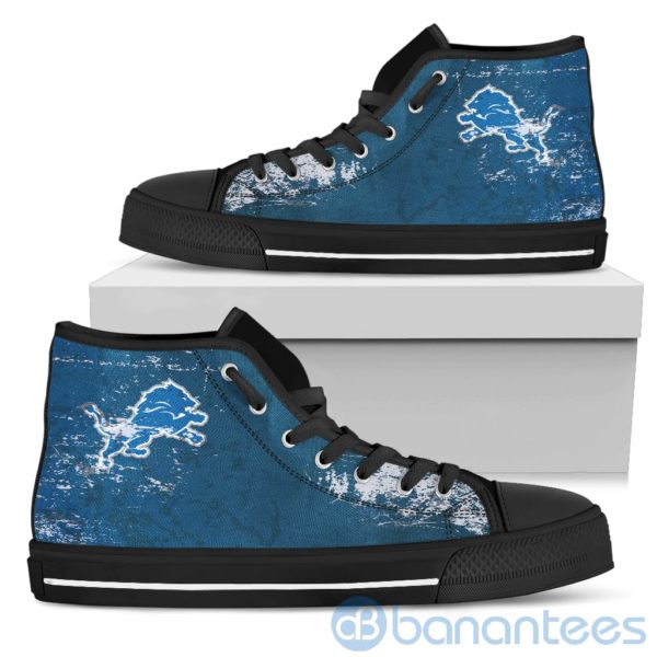Simple Style For Fan Of Logo Detroit Lions High Top Shoes Product Photo