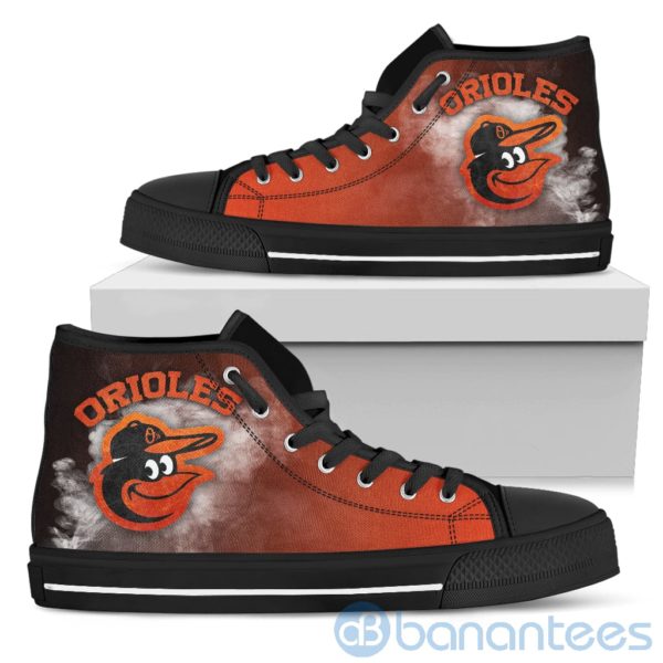 Simple Style White Smoke Baltimore Orioles High Top Shoes Product Photo