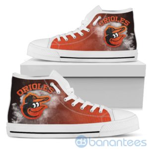Simple Style White Smoke Baltimore Orioles High Top Shoes Product Photo