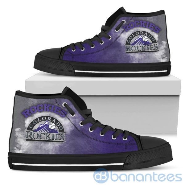 Simple Style White Smoke Colorado Rockies High Top Shoes Product Photo