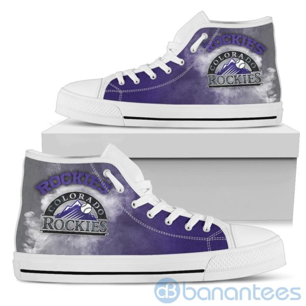 Simple Style White Smoke Colorado Rockies High Top Shoes Product Photo