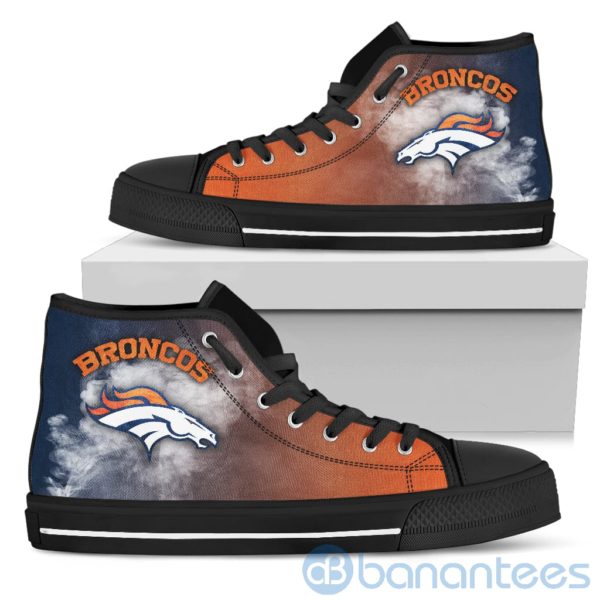 Simple Style White Smoke Denver Broncos High Top Shoes Product Photo