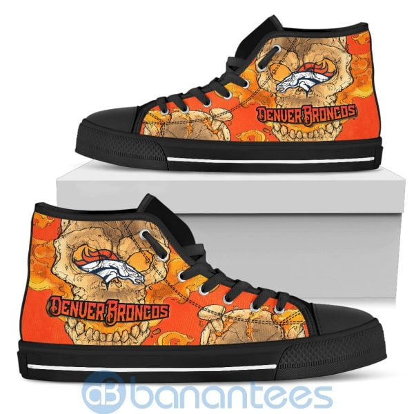Skull Style Denver Broncos High Top Shoes Product Photo