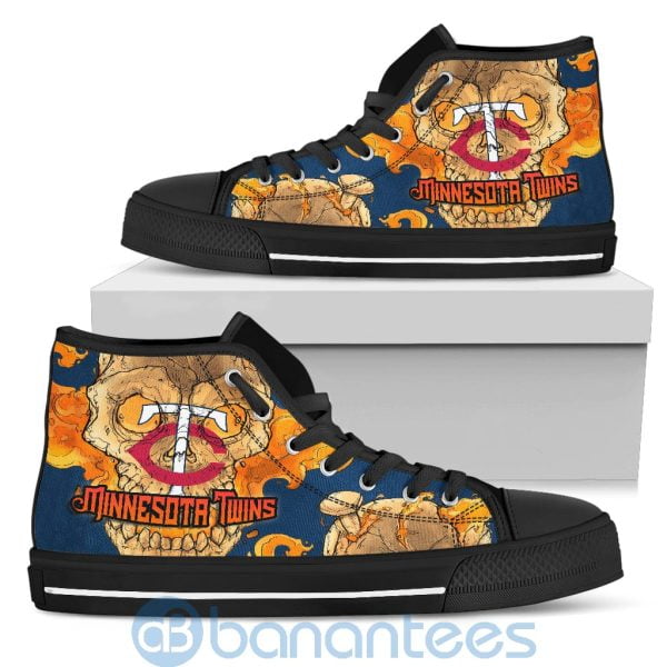 Skull Style Minnesota Twins High Top Shoes Product Photo