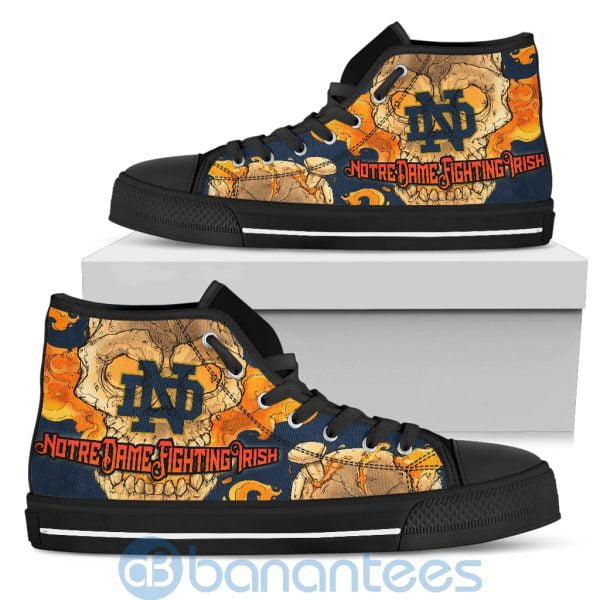 Skull Style Notre Dame Fighting Irish High Top Shoes Product Photo