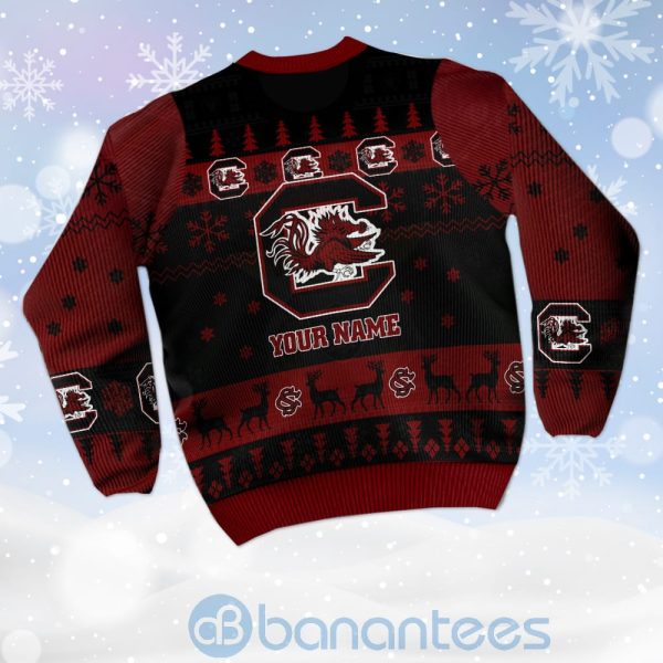 South Carolina Gamecocks Custom Name Ugly Christmas 3D Sweater Product Photo