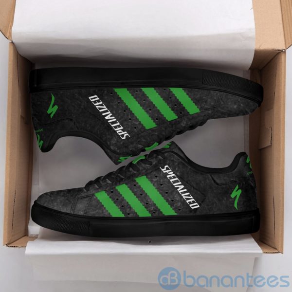 Specialized Bicycle Green Striped Black Low Top Skate Shoes Product Photo