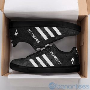Specialized Bicycle White Striped Black Low Top Skate Shoes Product Photo