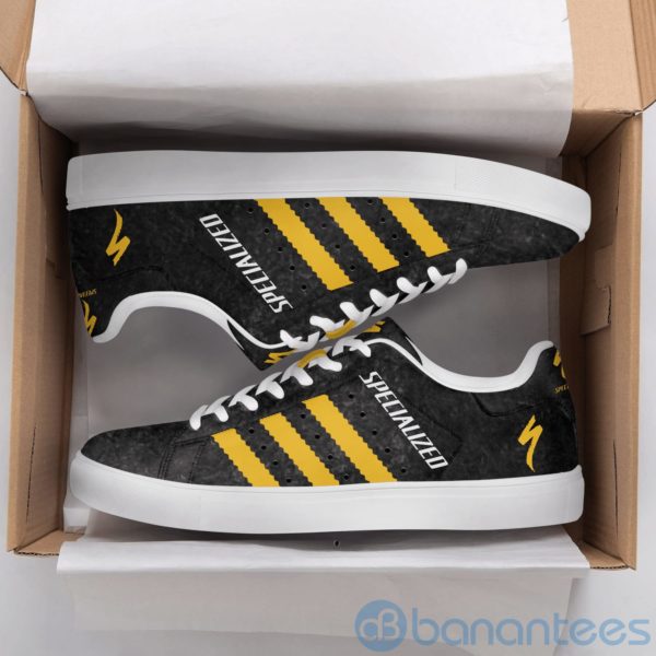 Specialized Bicycle Yellow Striped Black Low Top Skate Shoes Product Photo