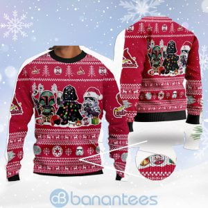 St Louis Cardinals Star Wars Ugly Christmas 3D Sweater Product Photo