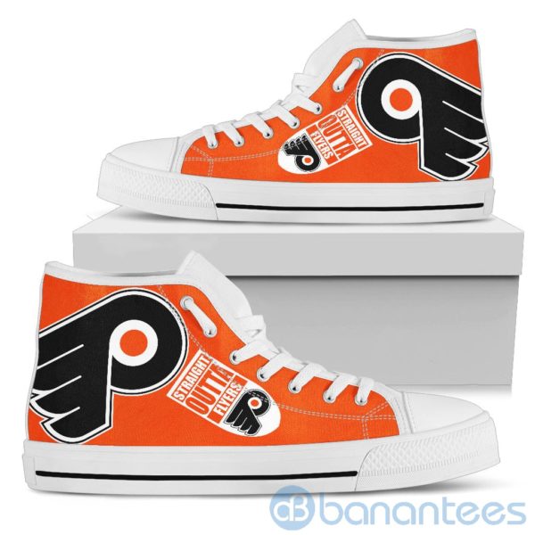 Straight Outta Fans Philadelphia Flyers High Top Shoes Product Photo