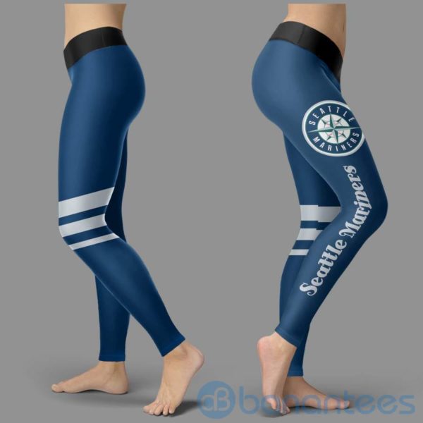 Striped Styple Seattle Mariners Leggings For Women Product Photo