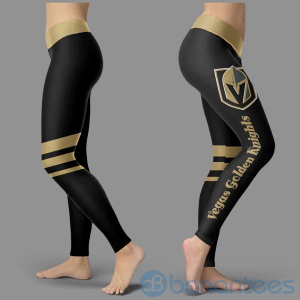 Striped Styple Vegas Golden Knights Leggings For Women Product Photo