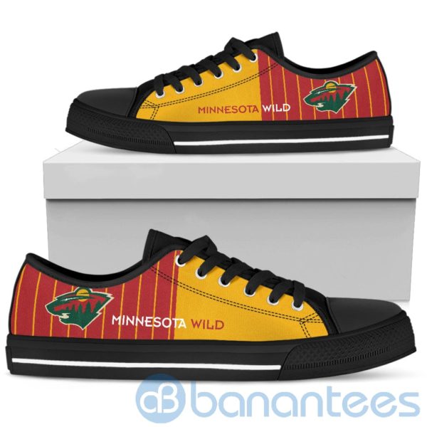 Stripes style For Fans Minnesota Wild Fans Low Top Shoes Product Photo