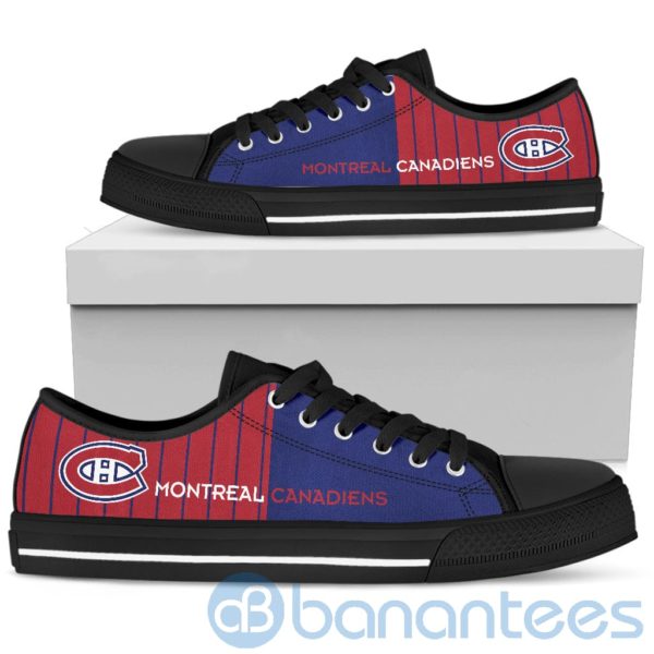 Stripes style For Fans Montreal Canadiens Fans Low Top Shoes Product Photo