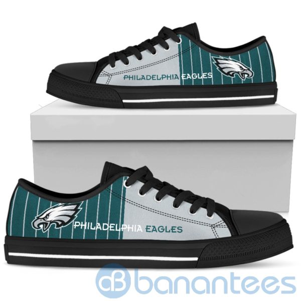 Stripes style For Fans Philadelphia Eagles Fans Low Top Shoes Product Photo