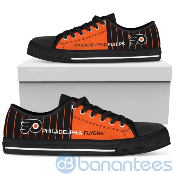 Stripes style For Fans Philadelphia Flyers Fans Low Top Shoes Product Photo