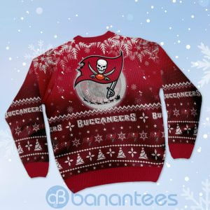 Tampa Bay Buccaneers Santa Claus In The Moon Ugly Christmas 3D Sweater Product Photo