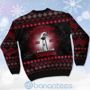Tampa Bay Buccaneers Super Bowl Champions Cup Ugly Christmas 3D Sweater Product Photo