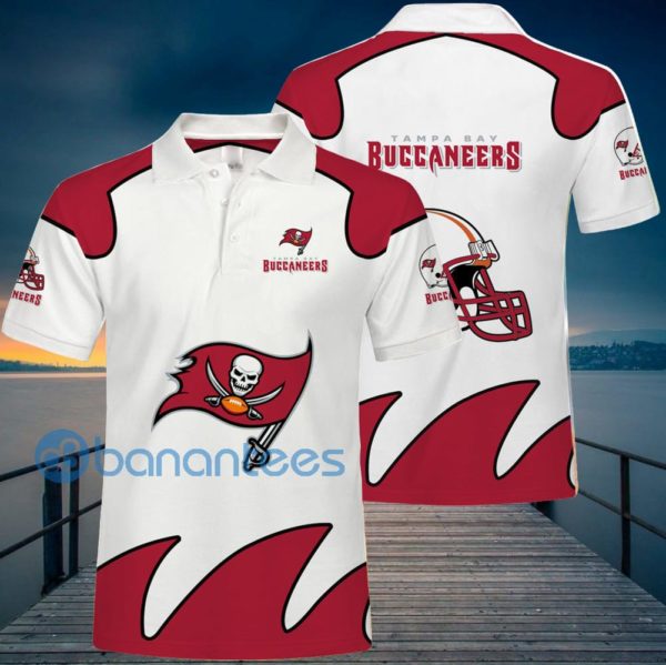 Tampa Bay Buccaneers White Polo Shirt For Men Product Photo