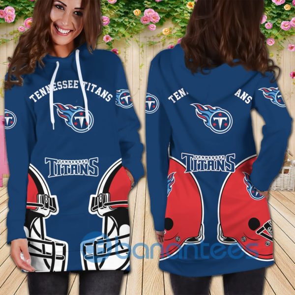 Tennessee Titans All Over Printed 3D Hoodie Dress For Women Product Photo