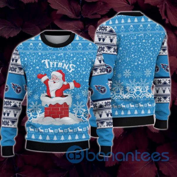 Tennessee Titans Christmas Funny Santa Claus All Over Printed 3D Sweatshirt Product Photo
