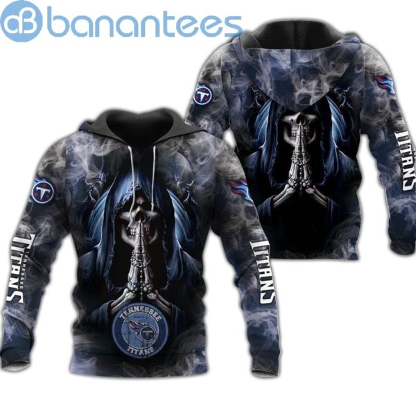 Tennessee Titans Skull Smoke All Over Printed 3D Hoodie Zip Hoodie Product Photo