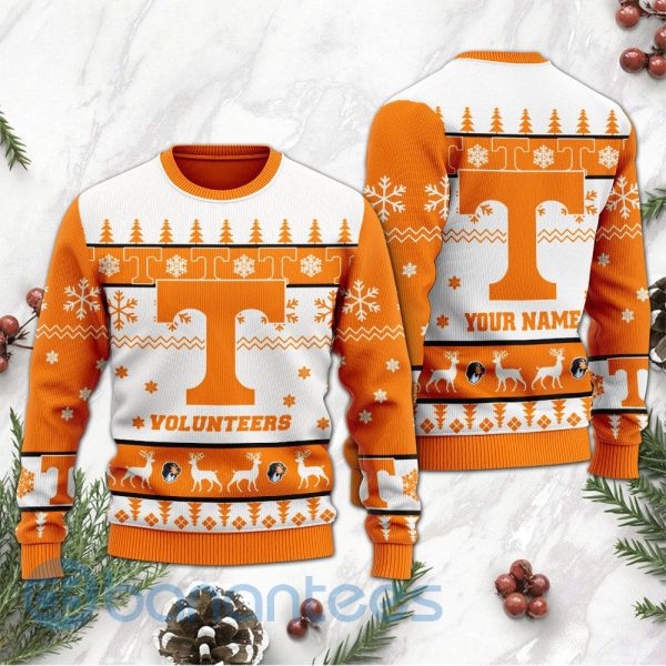 Tennessee Volunteers Custom Name Personalized Ugly Christmas 3D Sweater Product Photo