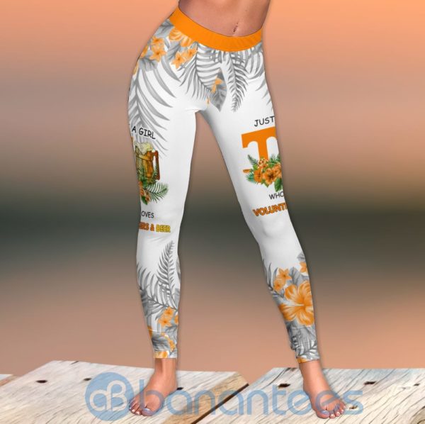 Tennessee Volunteers Girl Leggings And Criss Cross Tank Top For Women Product Photo
