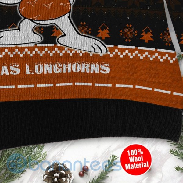Texas Longhorns Snoopy Dabbing Ugly Christmas 3D Sweater Product Photo