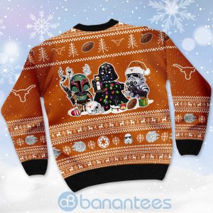 Texas Longhorns Star Wars Ugly Christmas 3D Sweater Product Photo