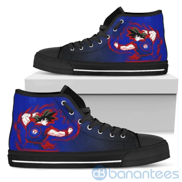 Texas Rangers Goku Saiyan Power Anime High Top Shoes Product Photo