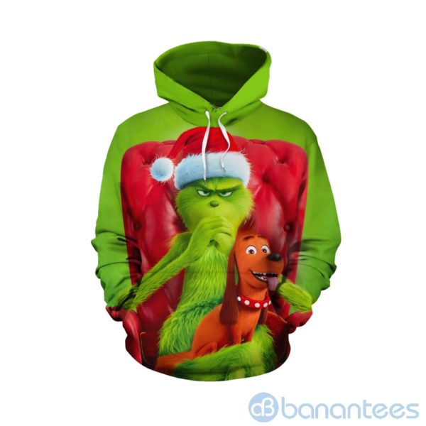 The Grinch And Cute Dog Christmas All Over Printed 3D Hoodie Product Photo