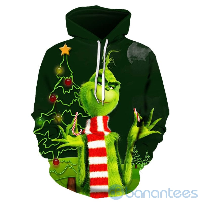 The Grinch Christmas Tree All Over Printed 3D Hoodie
