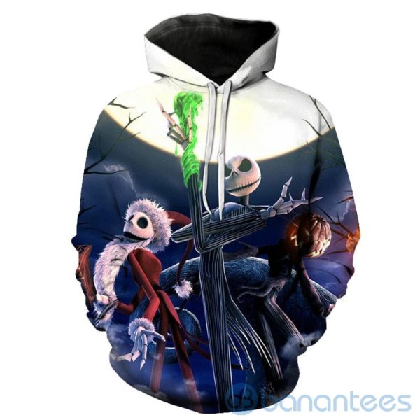 The Nightmare Before Christmas Jack And Sally Skellington All Over Printed 3D Hoodie Product Photo