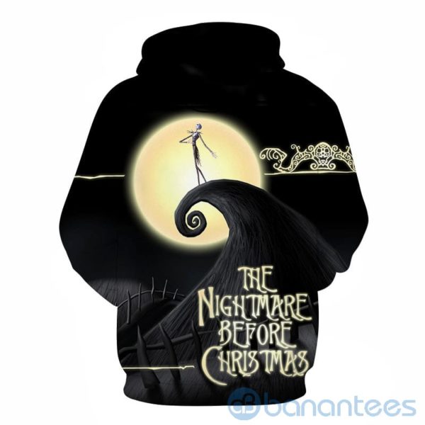 The Nightmare Before Christmas Jack And Sally Skellington Black All Over Printed 3D Hoodie Product Photo